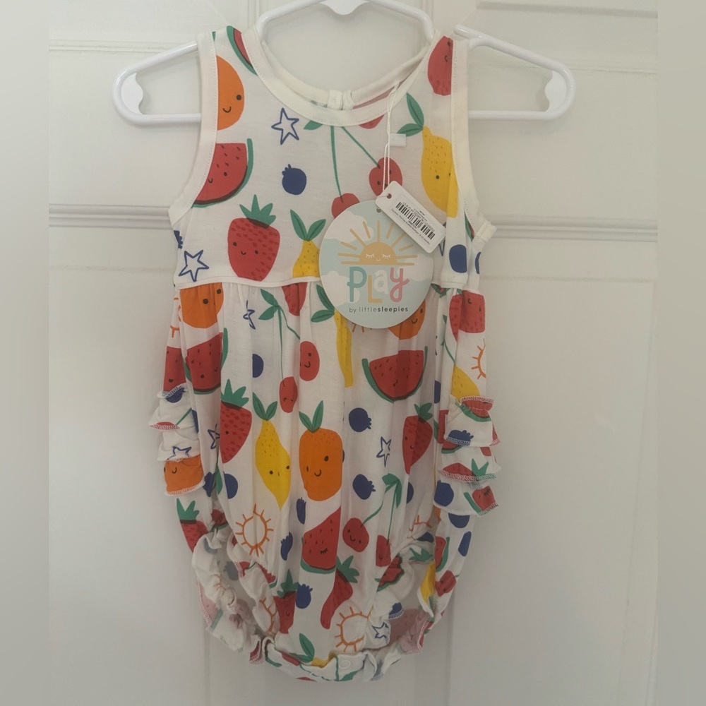 Little Sleepies Squeeze the Day Bubble Romper NWT 6-12M